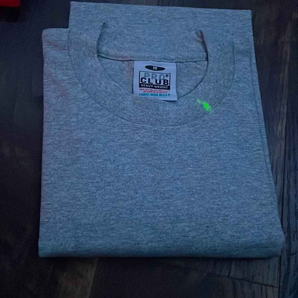 gray heavyweight weight pro club tee shirt